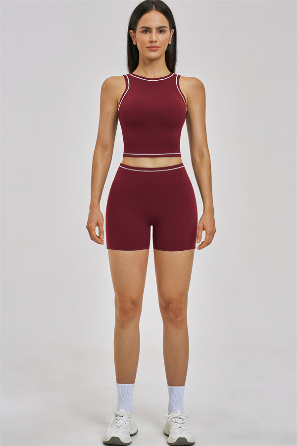 The Unbound Crop Top Shorts 2-Piece Set