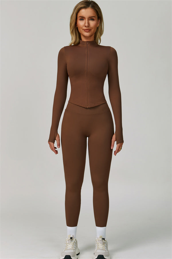 The Empower Jacket Sports Bra Leggings 3-Piece Set