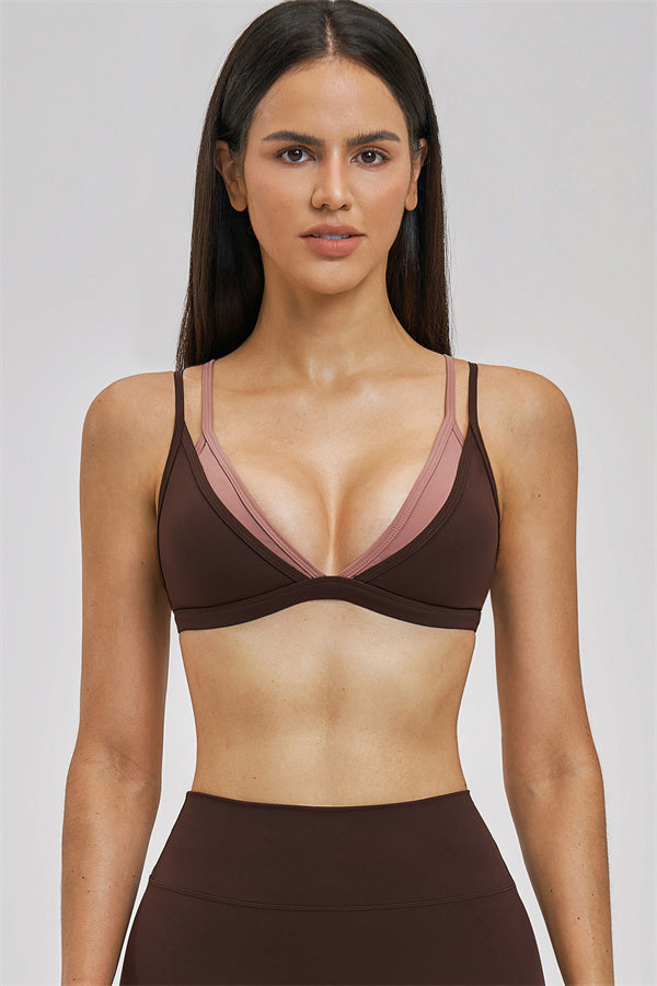The New Seraphine Layered V Sports Bra Shorts 2-Piece Set