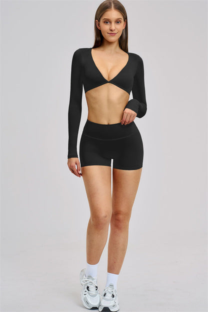 The Zestful Long Sleeve Crop Top