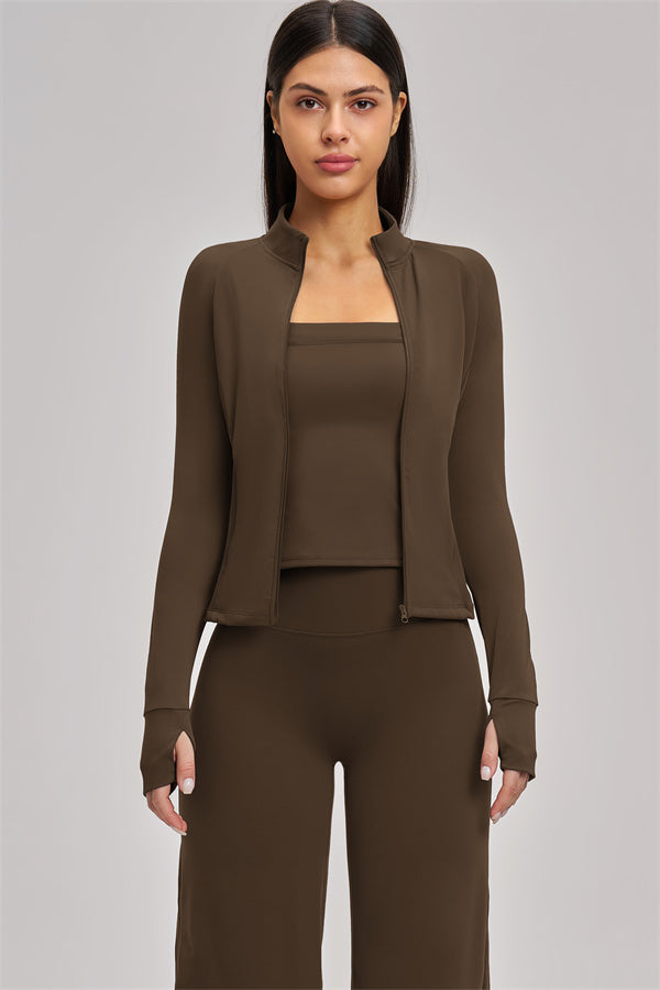 The Swoon Jacket Tank Top Flared Leggings 3-Piece Set