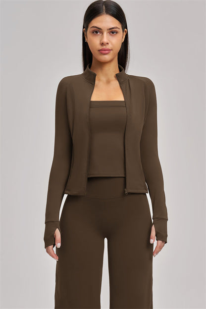 The Swoon Jacket Tank Top Flared Leggings 3-Piece Set