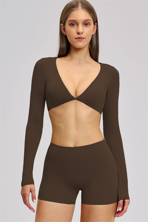 The Zestful Long Sleeve Crop Top