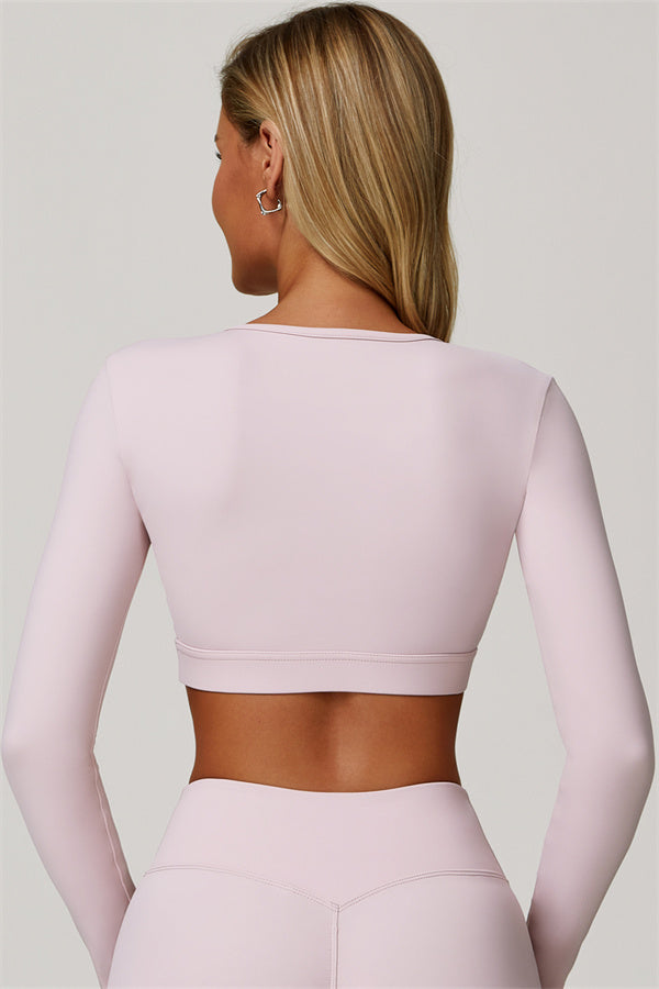 The Lavish Long Sleeve Cut-out Crop Top Flared Leggings 2-Piece Set