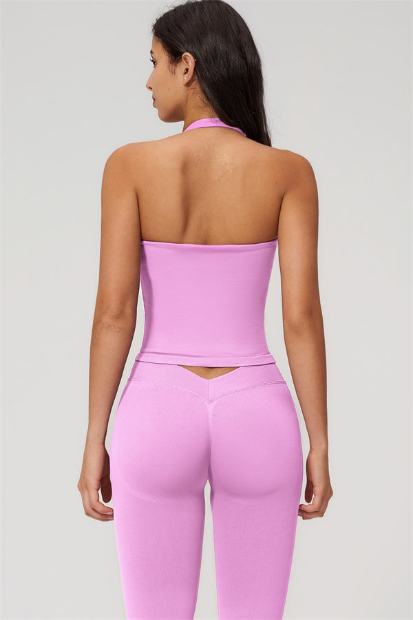 The Empower Halter Crop Top Leggings 2-Piece Set