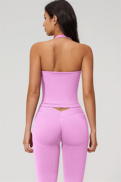 The Empower Halter Crop Top Leggings 2-Piece Set