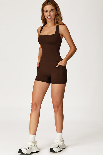 The Glacier Crop Tank Shorts 2-Piece Set