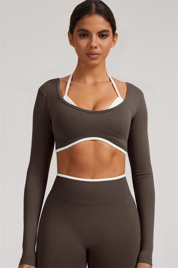 The Elevate Long Sleeve Crop top Leggings 2-Piece Set