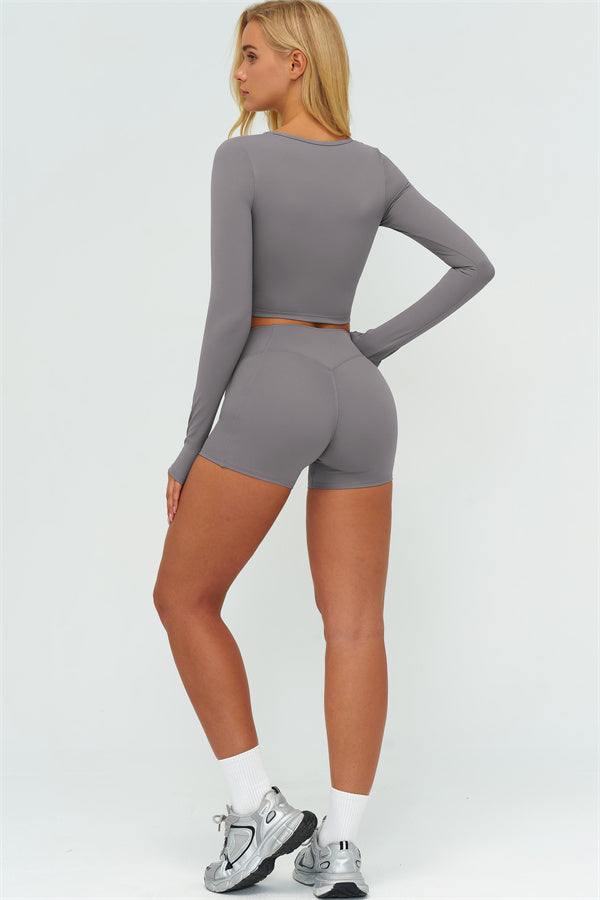 The Lushness Long Sleeve Crop top