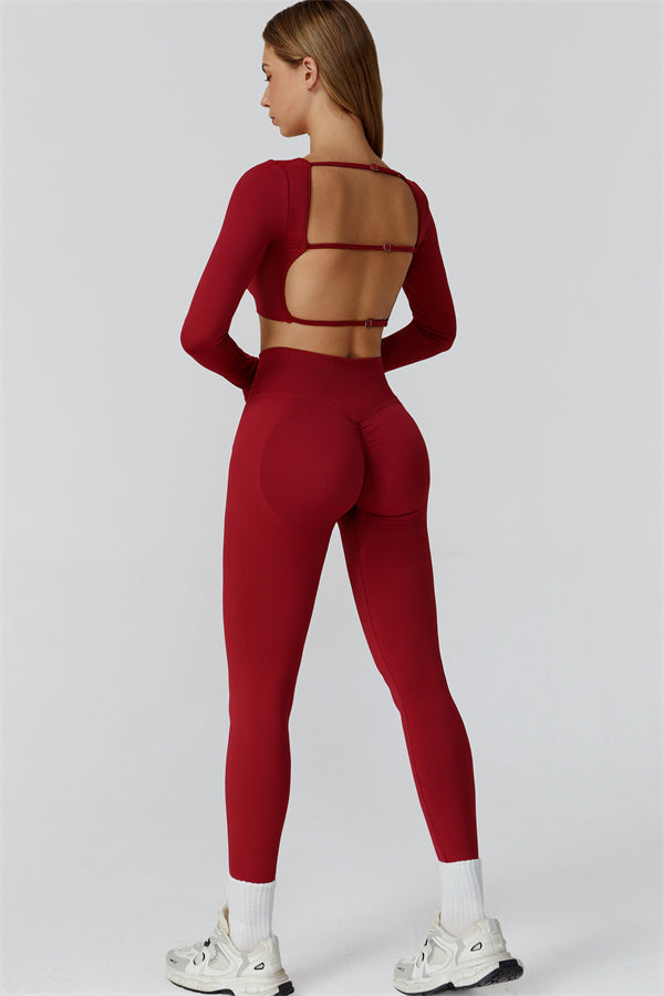 The Reign Long Sleeve Crop Top Leggings 2-Piece Set