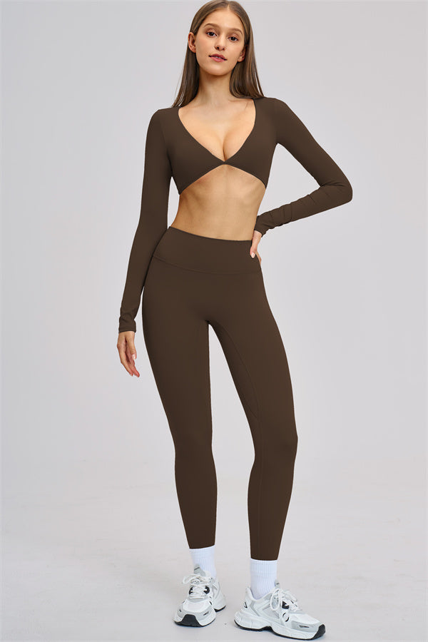 The Zestful Long Sleeve Crop Top