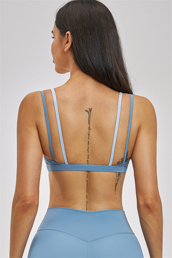 The Seraphine Layered V Sports Bra Leggings 2-Piece Set