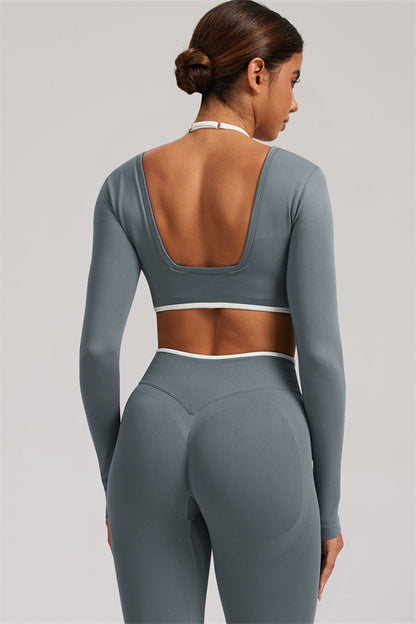 The Elevate Long Sleeve Crop top Leggings 2-Piece Set