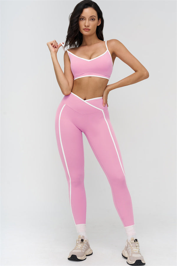 The Crave Contrast Sports Bra Leggings 2-Piece Set