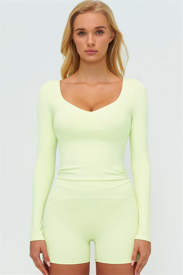 The Amara Long Sleeve T-shirt Shorts 2-Piece Set