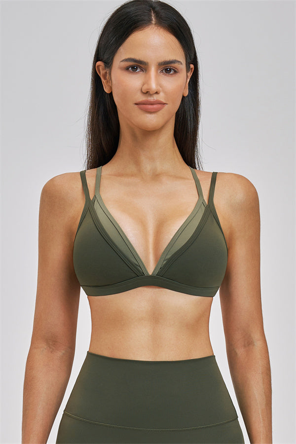 The Seraphine Layered V Sports Bra Leggings 2-Piece Set