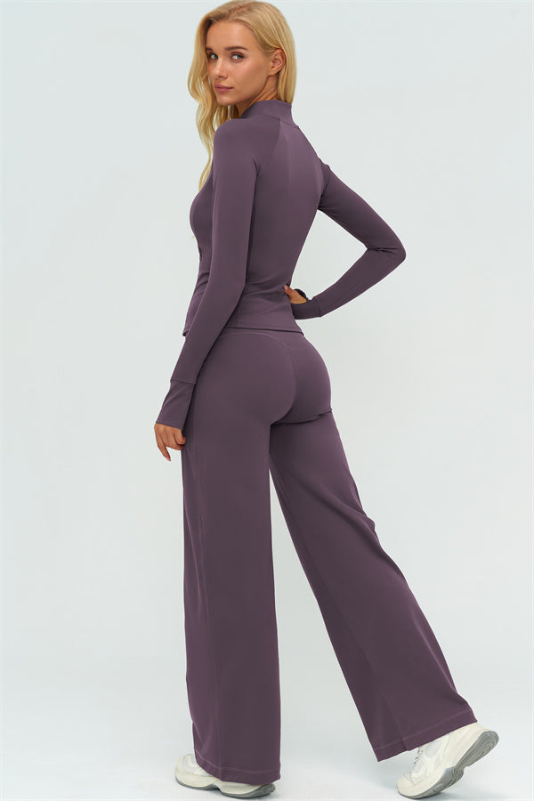 The Twirl Zip Jacket New Straight Leg Pants 2-Piece Set
