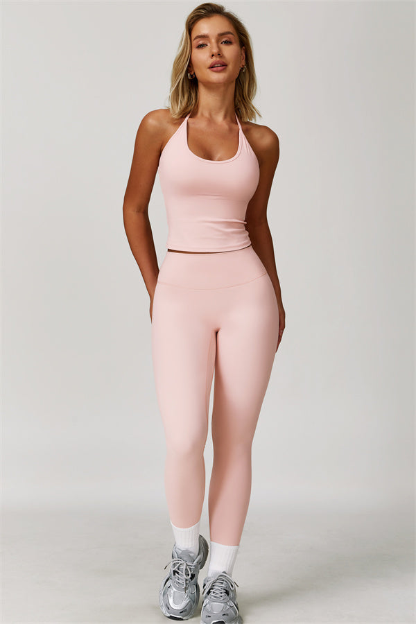 The Surge Halter Crop Top Leggings 2-Piece Set