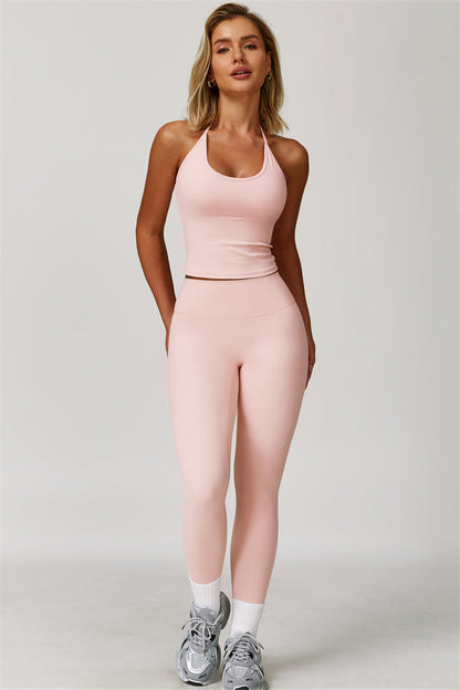The Surge Halter Crop Top Leggings 2-Piece Set