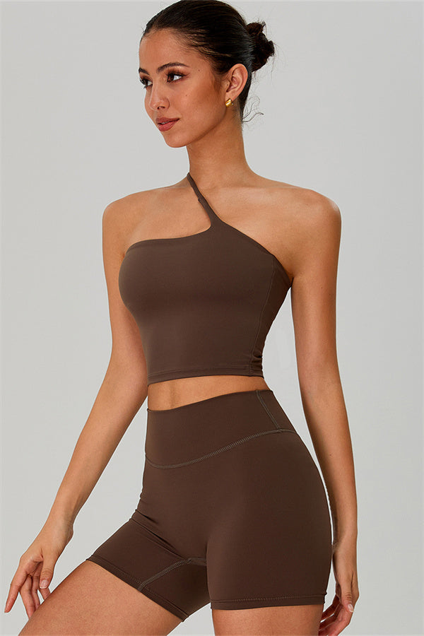 The Jewel One-Shoulder Crop Top Shorts 2-Piece Set