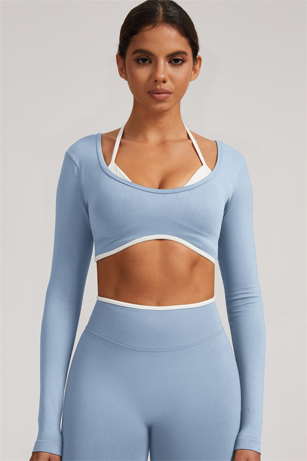 The Elevate Long Sleeve Crop top Leggings 2-Piece Set