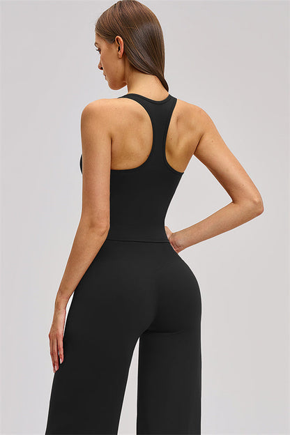 The Dynamic Crop Top Straight Leg Pants 2-Piece Set
