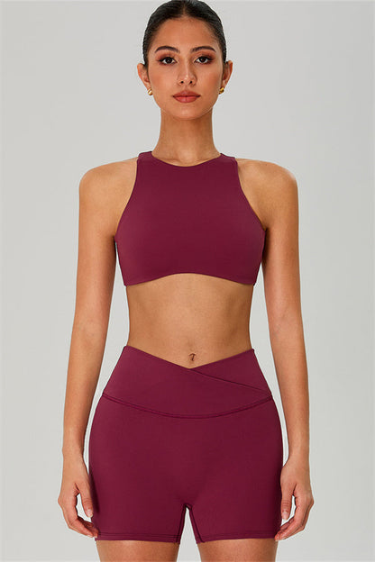 The Jewel Crop Top Crossover Shorts 2-Piece Set