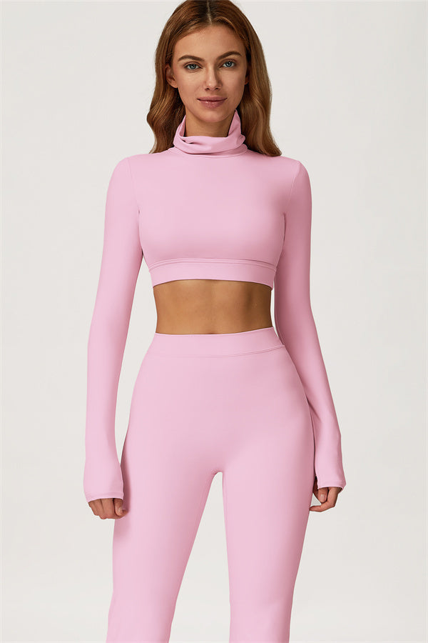 The Axis Crop Top Flared Leggings 2-Piece Set