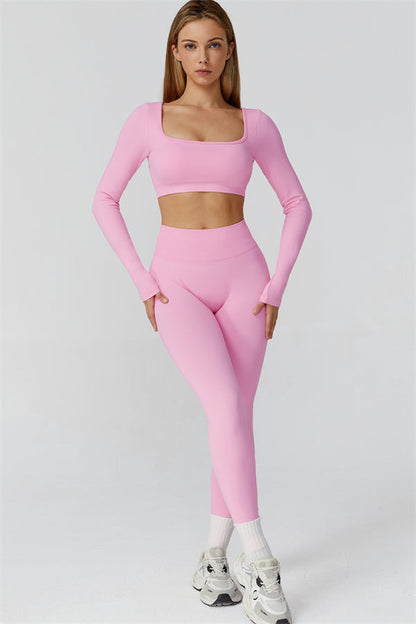 The Reign Long Sleeve Crop Top Leggings 2-Piece Set