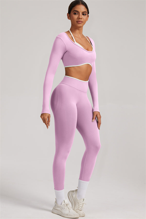 The Elevate Long Sleeve Crop top Leggings 2-Piece Set