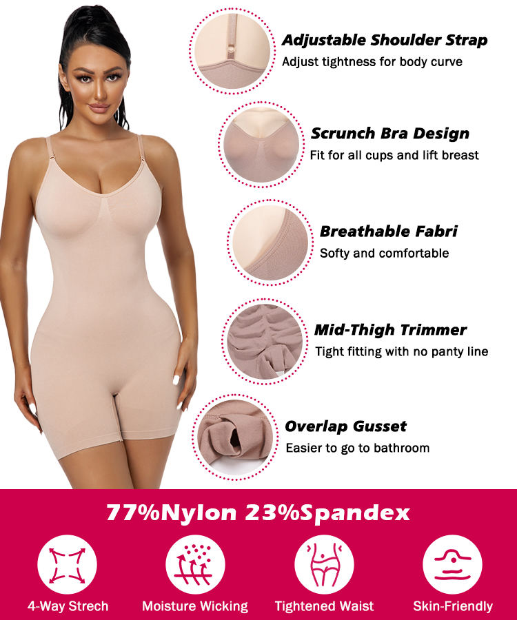 Seamless Tummy Control Butt Lifter Plus Size Body Shaper for Women