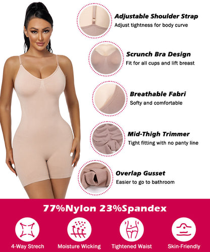 Seamless Tummy Control Butt Lifter Plus Size Body Shaper for Women