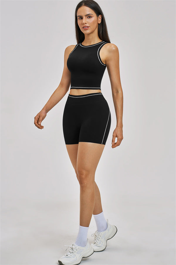 The Unbound Crop Top Shorts 2-Piece Set