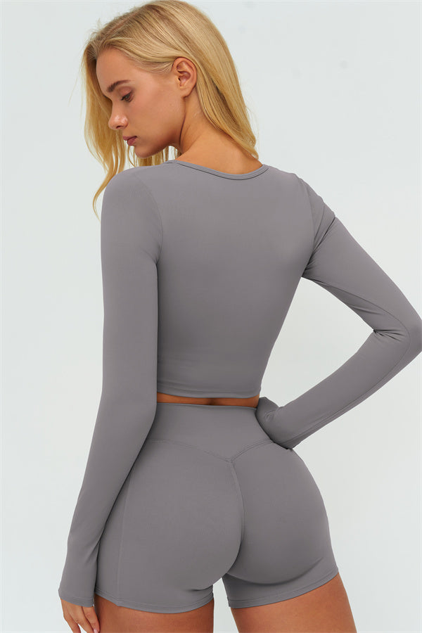 The Lushness Long Sleeve Crop top