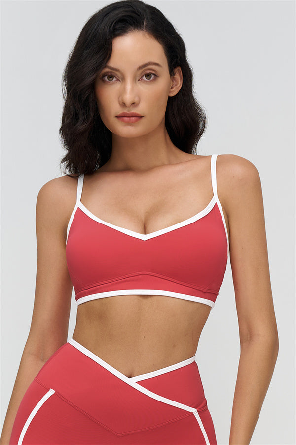 The Crave Contrast Sports Bra Shorts 2-Piece Set