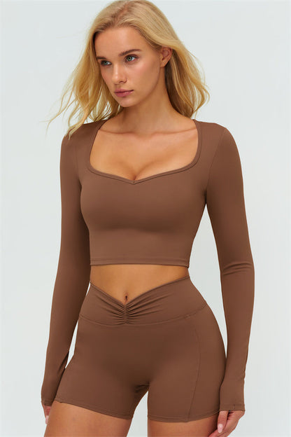 The Lushness Long Sleeve Crop top