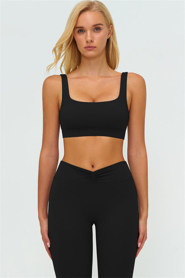 The Lushness V-Back Sports Bra Flared Leggings 2-Piece Set