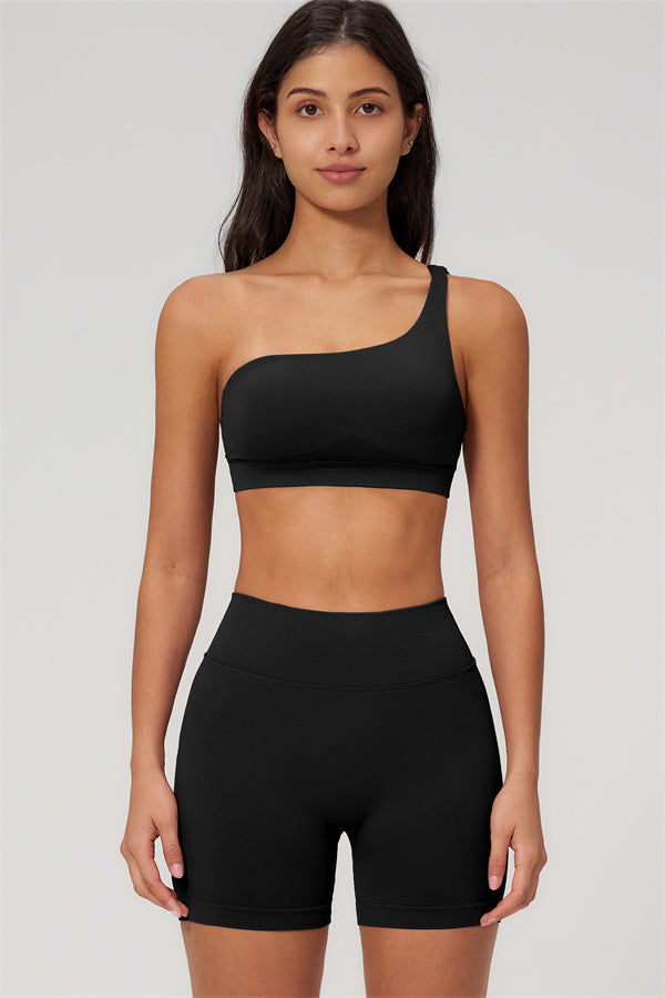 The Empower One-Shoulder Sports Bra