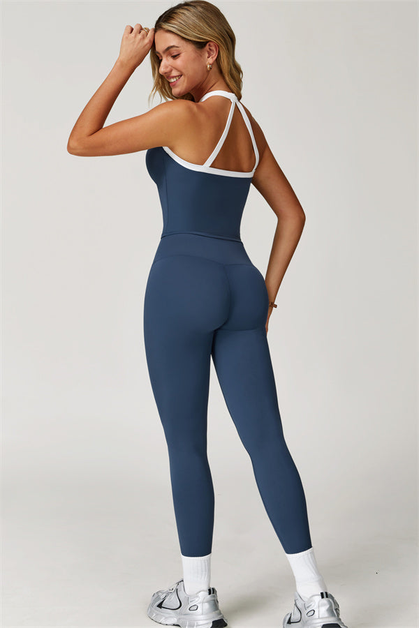 The Quest Cross Back Crop Top Leggings 2-Piece Set
