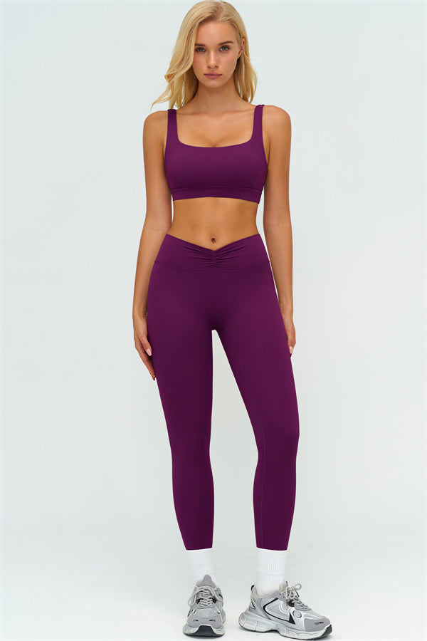 The Lushness V-Back Sports Bra Leggings 2-Piece Set