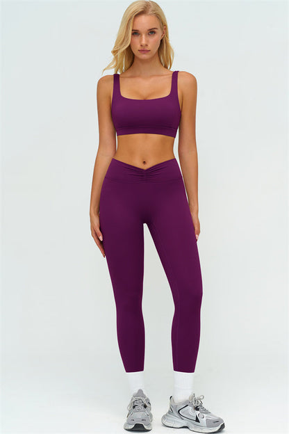 The Lushness V-Back Sports Bra Leggings 2-Piece Set