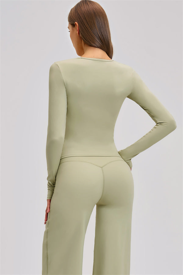 The Dynamic Long Sleeve T-shirt Straight Leg Pants 2-Piece Set