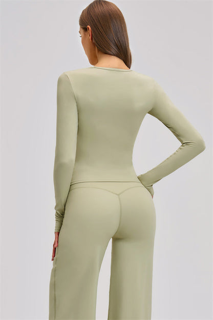 The Dynamic Long Sleeve T-shirt Straight Leg Pants 2-Piece Set
