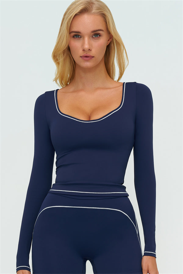 The Amara Long Sleeve T-shirt Shorts 2-Piece Set