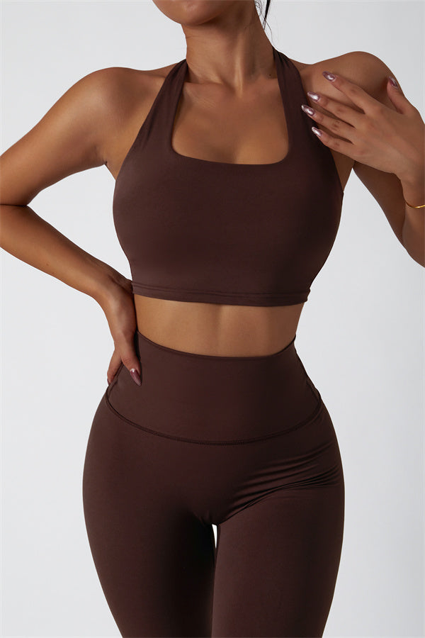 The Seraphine Halter Crop Top Leggings 2-Piece Set
