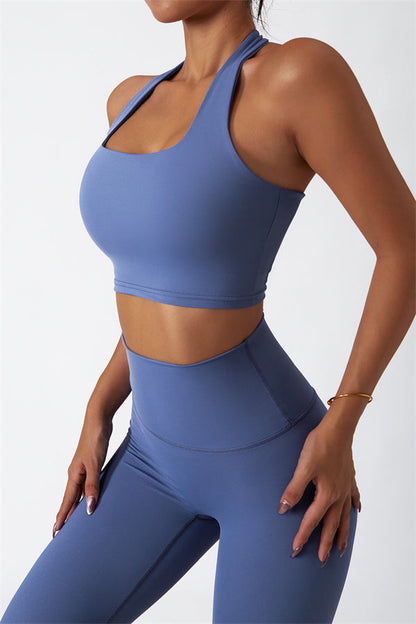 The Seraphine Halter Crop Top Leggings 2-Piece Set