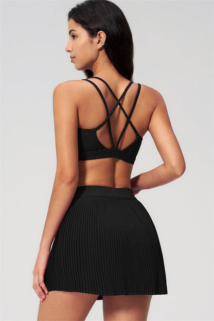 The Balance Sports Bra Tennis Skirt 2-Piece Set