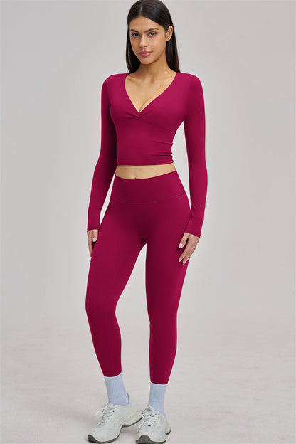 The Swoon Long Sleeve Crop top Leggings 2-Piece Set