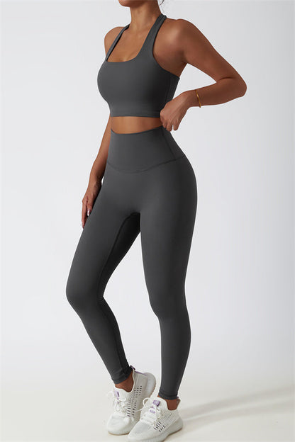 The Seraphine Halter Crop Top Leggings 2-Piece Set