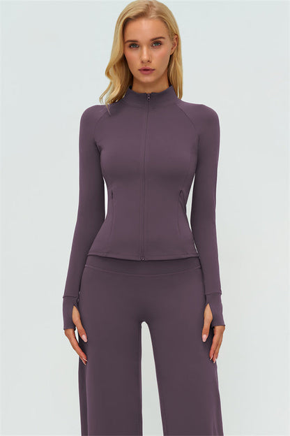 The Twirl Zip Jacket New Straight Leg Pants 2-Piece Set